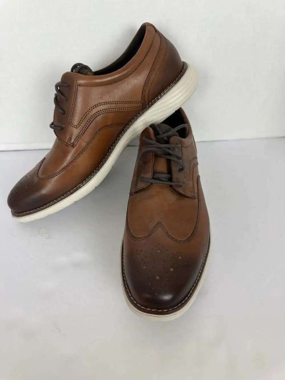 Rockport Men's Garett Wingtip Oxford Shoes in Cognac